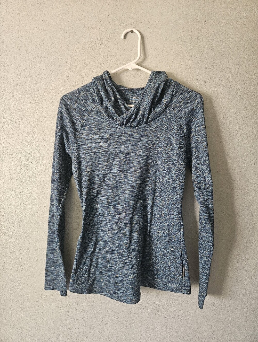 Columbia Blue Marled Long-Sleeve Hoodie Sweater
